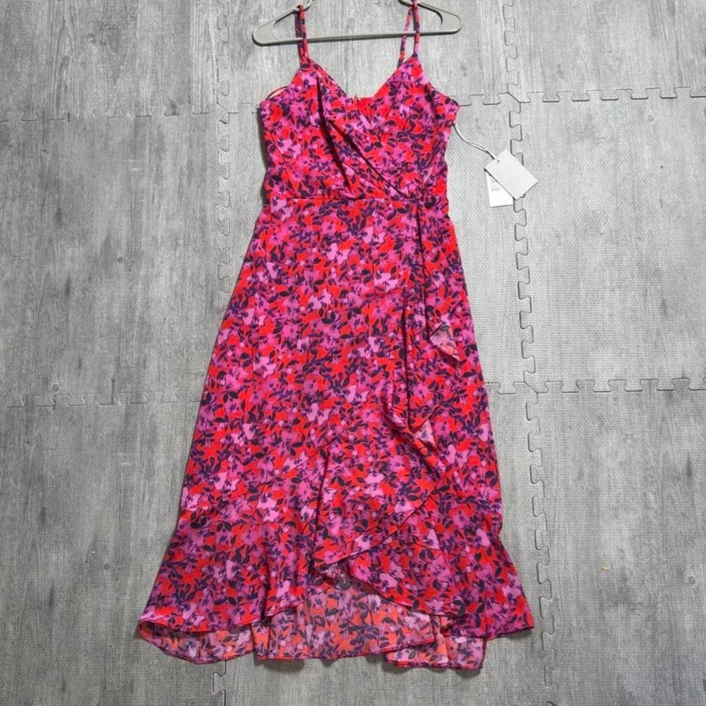 NWT Chelsea 28 Floral Wrap Midi Dress Women's Small